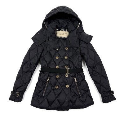 Original Burberry Nova Check Daunenjacke Winter Mantel Puffy Coat Schwarz |Gr. S