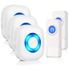 Wireless Doorbell Kit: 2 Buttons, 3 Receivers, Waterproof, 1300 Ft Range