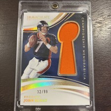 John Elway SUPER BOWL PATCH 2025 Immaculate MEM SSP Denver Broncos Logo