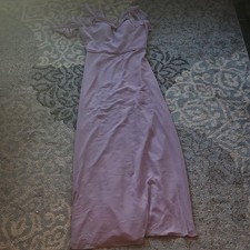 Mori Lee Madeline Gardner Chiffon Draped Flowing Dress Lavender