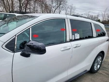 Stainless Steel Pillar Trim 8Pc Fits 2021-2026 Toyota Sienna