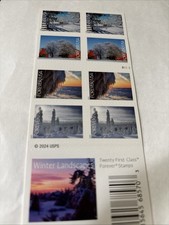 20 Forever Stamps Winter Landscapes