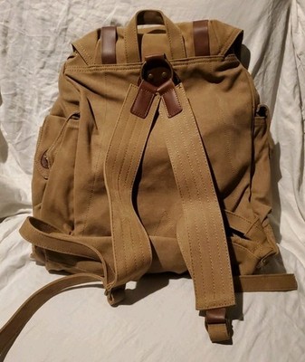 Brown Canvas Backpack with Tan Straps 31867_TOBTN-  main image 4
