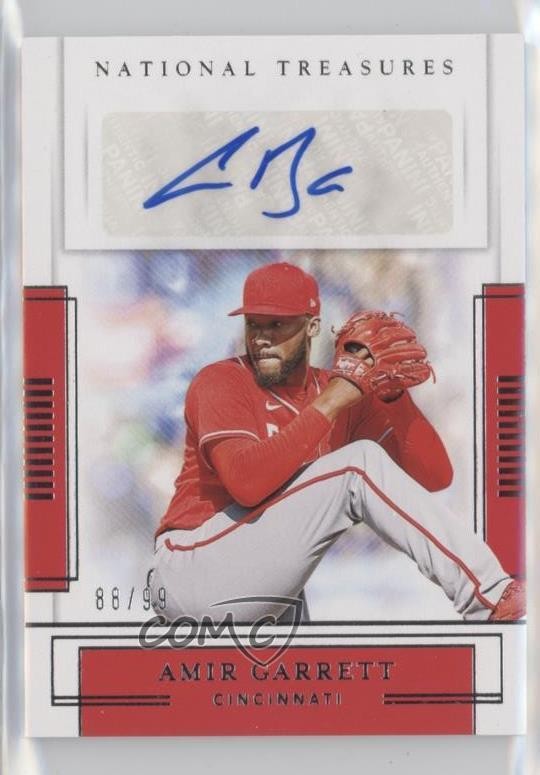 2020 Panini National Treasures Signatures 88/99 Amir Garrett #S-AG Auto s3g