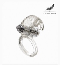 Me You Us Vibrating Rabbit Cock Ring Transparent Silicone Couples Enhancer Toy