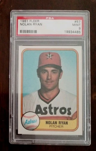 1981 Fleed Nolan Ryan Card #57 PSA 9 MINT!!!