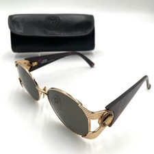 GIANNI VERSACE Medusa Sunglasses Tortoise Shell Gold Vintage Authentic Japan