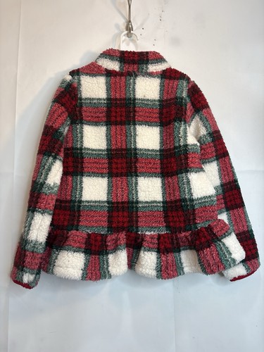 Gymboree Girls Plaid Sherpa Half Zip Mock Neck Long Sleeve Pullover - Bild 11 von 24