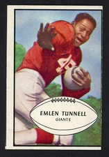 1953 Bowman EMLEN TUNNELL New York Giants SP #53 EX/MT Condition (2) O/C