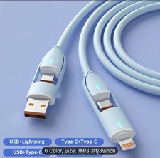 4 In 1 Most Viral In Demand Usb Fast Charging Cable Compatible With All Phones