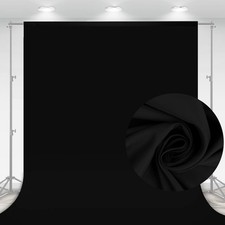 Aimosen 10 x 7 FT Black Backdrop Background for Photography, 7 X 10 FT,