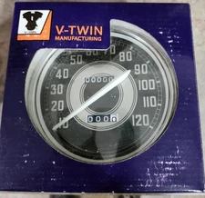Replica 2:1 Speedometer with White Needle fits Harley Davidson