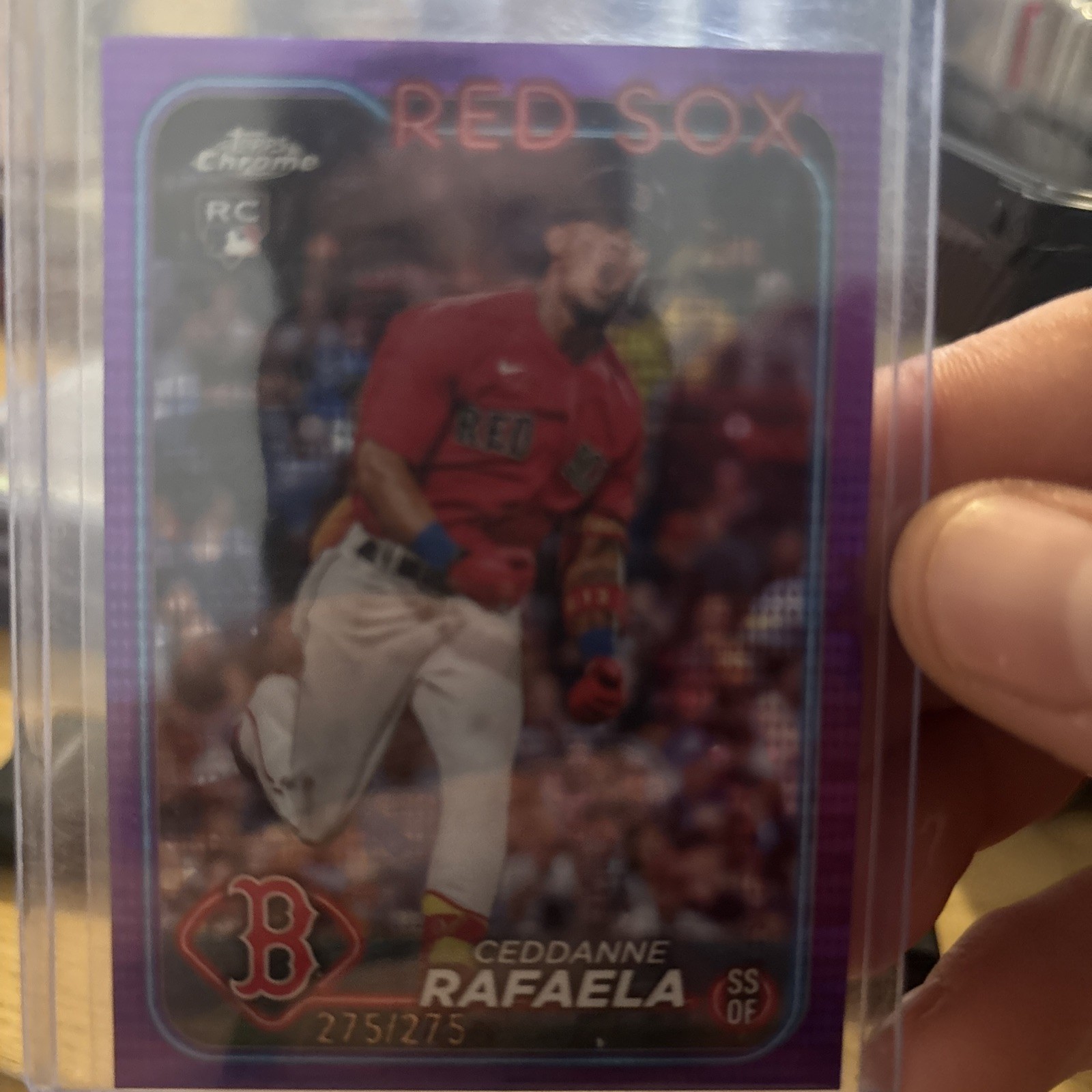 2024 Topps Chrome Purple Sonar Refractor 275/275 Ceddanne Rafaela #118 BOOKEND