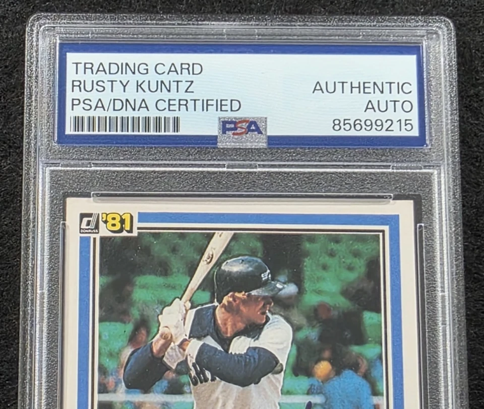 1981 RUSTY KUNTZ Signed Donruss ROOKIE Card-TIGERS-CHICAGO WHITE SOX-PSA - Image 3 of 4