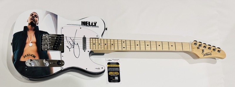 NELLY SIGNED CUSTOM COUNTRY GRAMMAR ELECTRIC GUITAR RARE JSA COA