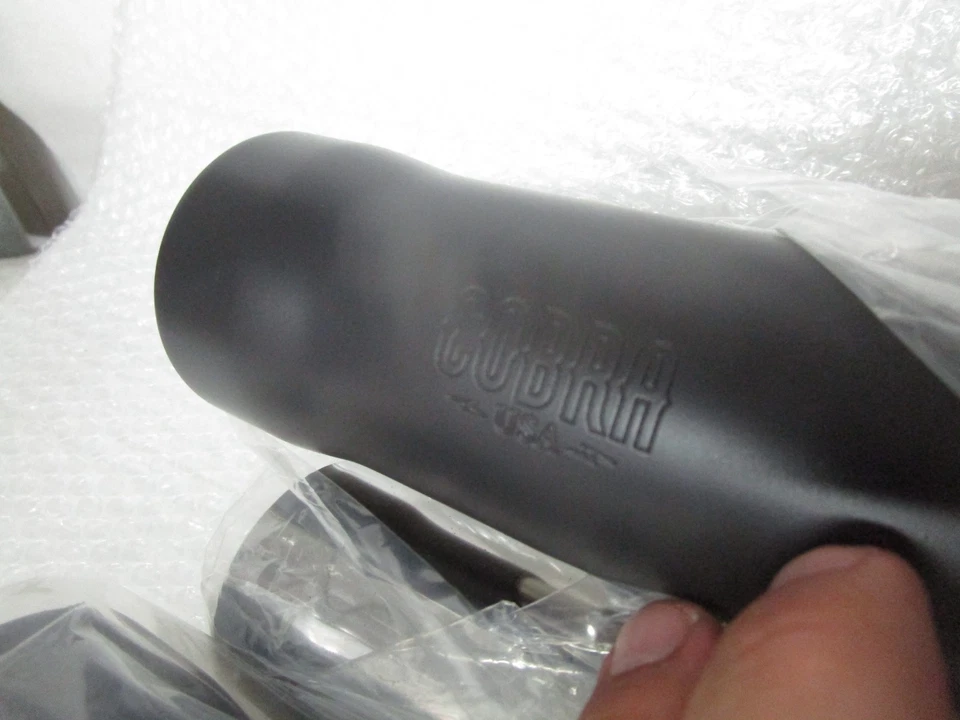 07-11 Harley Davidson Softail Cobra 909 Speedsters Exhaust Mufflers BLACK - Image 3 of 4