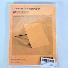 200 Sheets 8.5"x11"A4 Thermal Paper US Letter Size for M08F M834 MT800 PJ762
