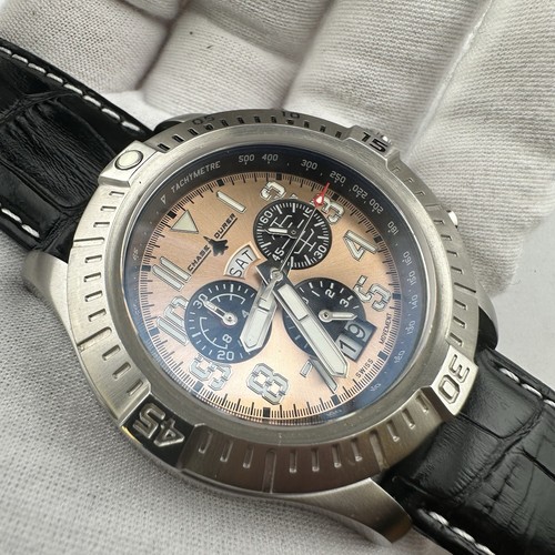 CHASE DURER SWISS QUARTZ CDW-0051 AIR FIGHTER CHRONOGRAPH SAPPHIRE 45MM - RUNS - Picture 7 of 10