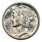 1943-D Mercury Dime PCGS MS-65 FB