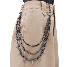 Hip Hop Punk Rock Metal Pants Waist Chain Men Women Key Chain Trousers Chain Wal