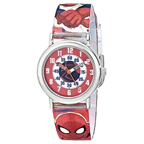 Caja de acero inoxidable Banda de Goma Marvel Relojes de pulsera