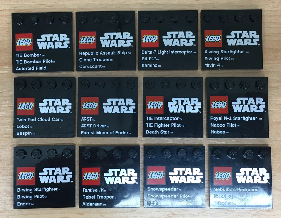 LEGO ® - STAR WARS Typenschilder Sockelplatte Fliese Tile für Collectables  6179 - Bild 4 von 4