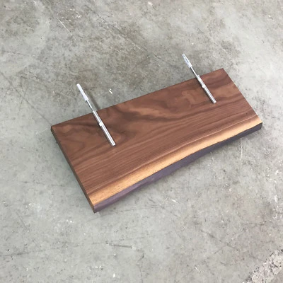 Wandboard Nussbaum Massiv Holz Board Regal Steckboard Regalbrett NEU Baumkante ! - Bild 1 von 4