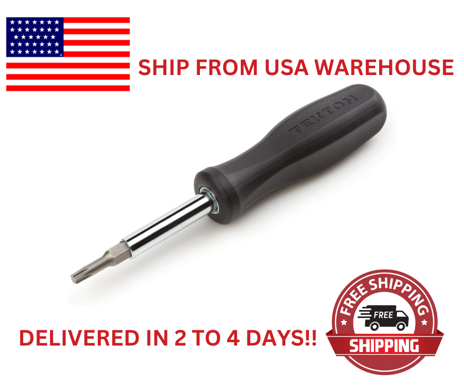 TEKTON 6-in-1 Torx Multi-Bit Driver with T20 T25 T27 T30 Bits in Black | DMS14005