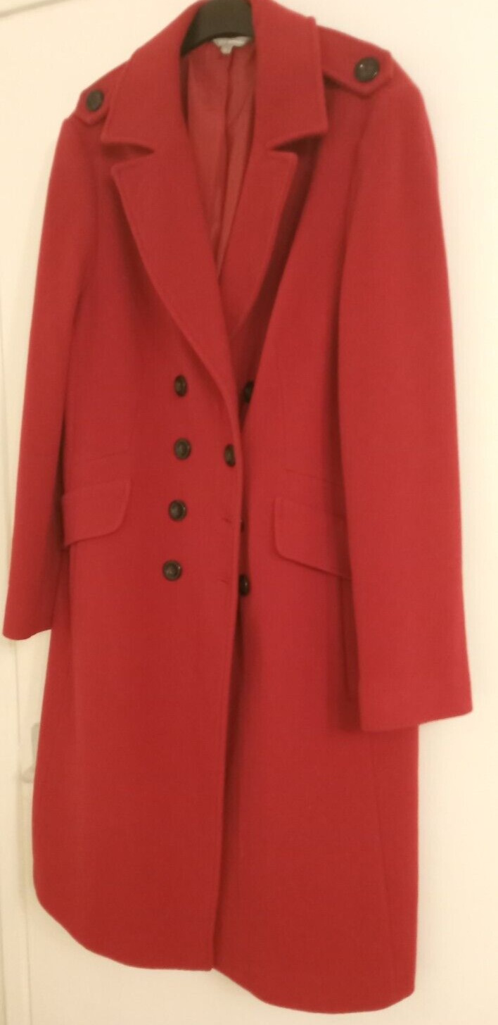 Marks & Spencer Ladies Red Winter Coat Size 18 eBay
