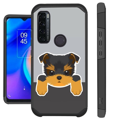 FUSION Case For TCL 20XE Hybrid Phone Cover CUTE YORKSHIRE DOG
