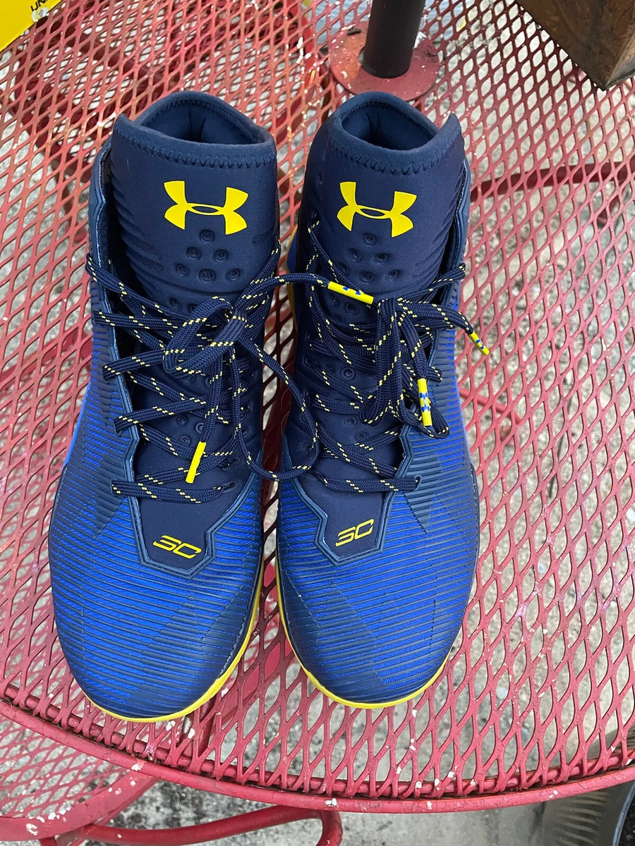 Mens 12 Blue And Yellow curry shoes eBay