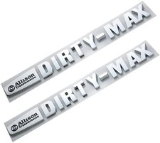2 Pcs Allison Dirtymax Duramax Decal Emblems Badgeschromeblack 2 Pcs Allison Dirtymax Duramax Decal Emblems Badgeschromeblack