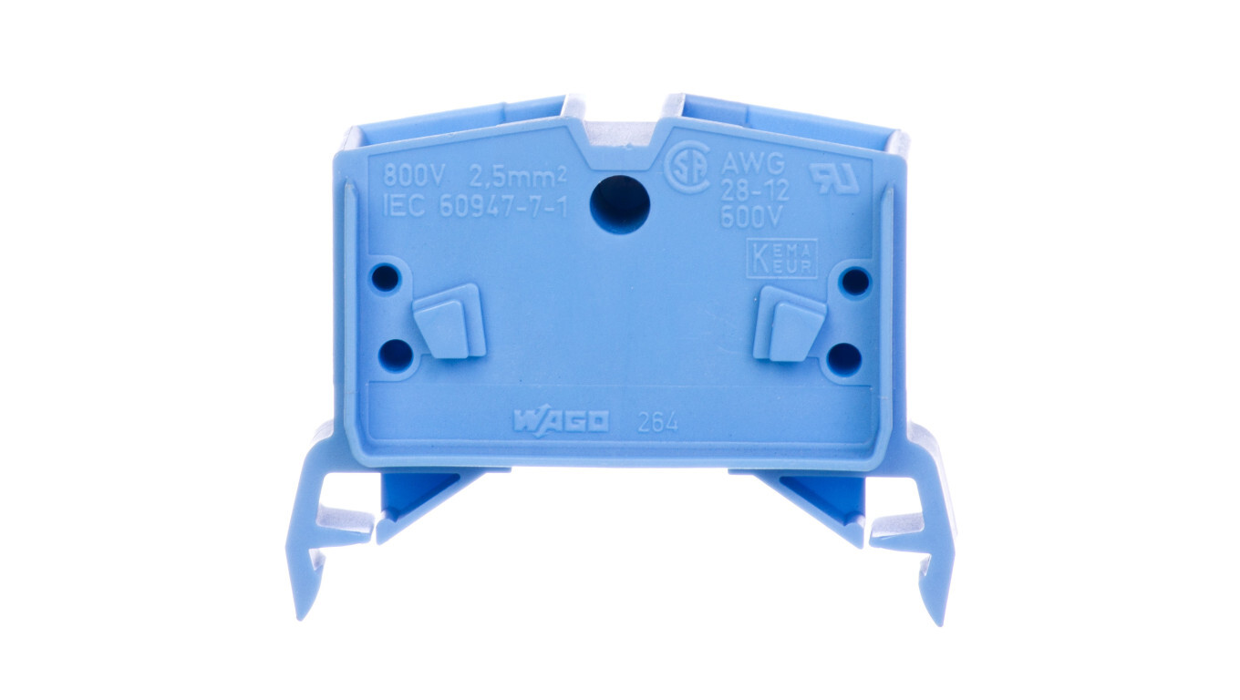 4-wire rail connector 2.5mm2 blue 264-734 /T2UK