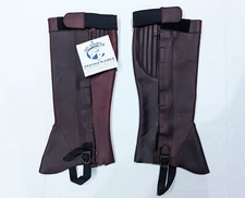 ON COURSE by Eisers Brown Suede Leather Womens Riding Half Chaps - Gaiters