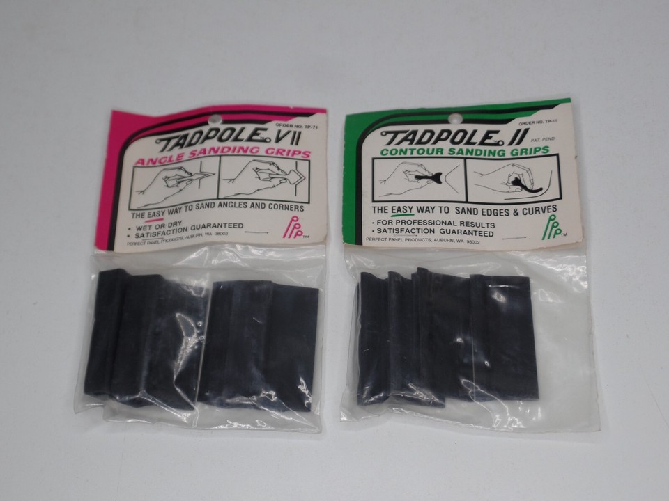 Tadpole Contour Sanding Grips II, III, IV, VII Hand Round Conc Flat 15