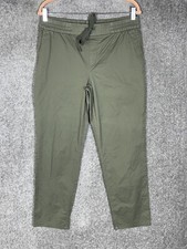 Old Navy Pull On Chino Pants Womens Size 8 Arugula Green Pockets Drawstring