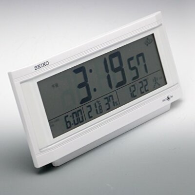 SEIKO Clock Satellite Radio Digital Calendar Temperature Humidity