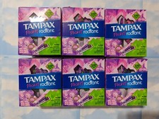 LOT 6 TAMPAX POCKET RADIANT TAMPONS SUPER ABSORBENCY UNSCENTED 14 CNT EACH