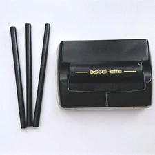 Vintage BISSELL  ETTE Black Carpet Sweeper Metal 9" × 6" × 34" Excellent Working