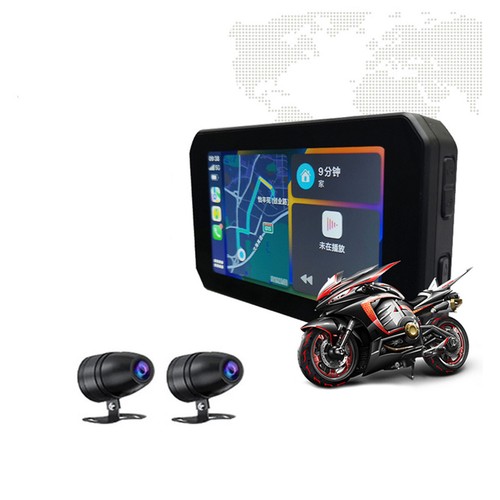 Wireless Carplay Android Auto Motorcycle GPS Navigator DVR Recorder ...