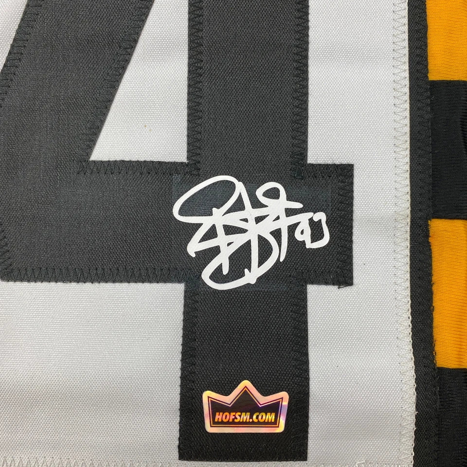 Camiseta masculina fac-símile autografada Troy Polamalu Pittsburgh Bumble Bee tamanho GG - Imagem 2 de 4