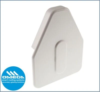 MOLAN Glazing Bar End Cap for Self Supporting bar for polycarbonate and glass White