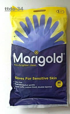 Marigold Nitrile Gloves for Sensitive Skin Pair Medium Size, 100% Latex  FREE