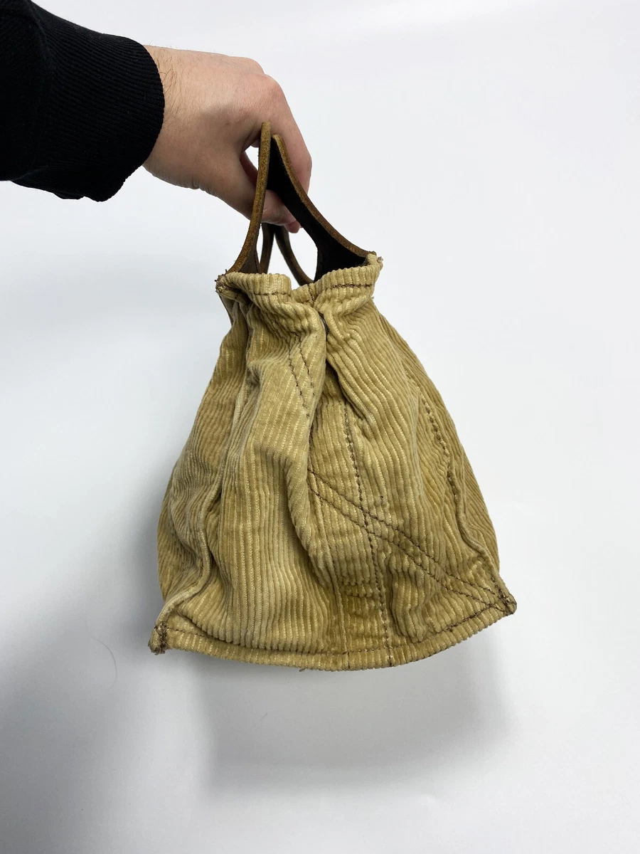 Diesel Y2K Vintage Corduroy & Leather Spare Parts Handle Bag