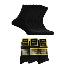 6 12 Lot Pairs Men's Classics Plain Black Cotton Dress Ribbed Socks 9-11 10-13