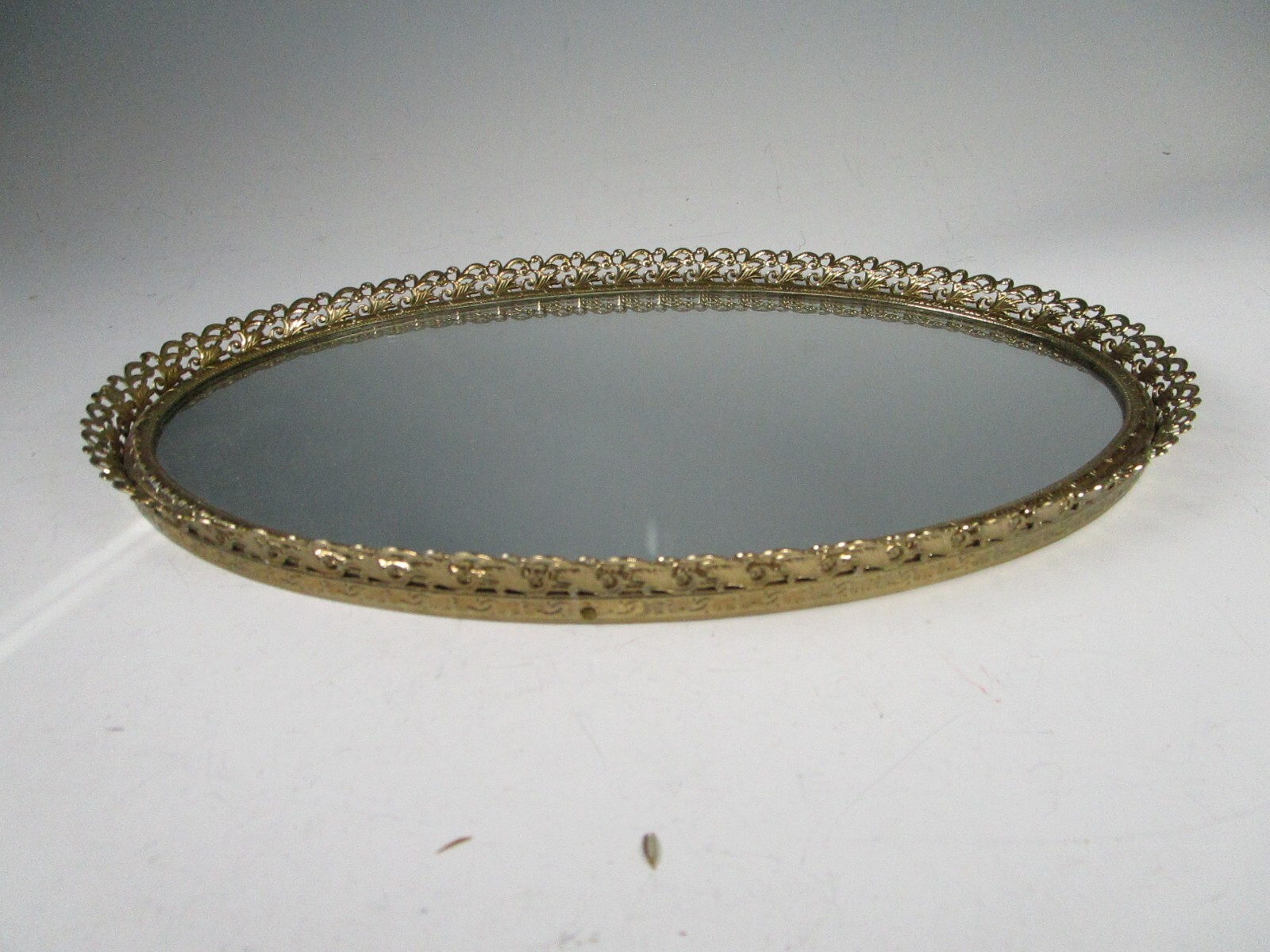 Vintage Matson Vanity Mirror Filigree UltraGold No Tarnish Tray Japan 12 x 8 eBay