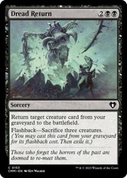 Dread Return 153 Common Commander Masters Magic: The Gathering
