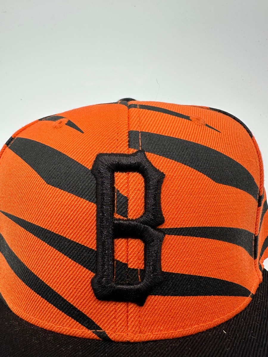 Black Scale BLVCK B Logo Adult Orange Adjustable Snapback Cap Hat