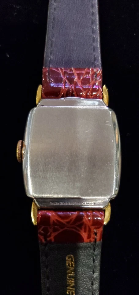 Raro bisel vintage verde, oro rosa, cuerda manual, 15 joyas, oro 10K... Foto 4 de 4