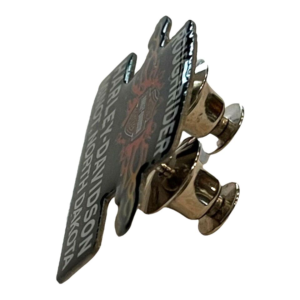 Roughrider Harley Davidson Minot North Dakota Vest Jacket Lapel Double